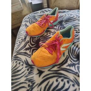 Newton Fate 8 Womens Running Shoes Orange Pink Teal W011622 Size 9.5